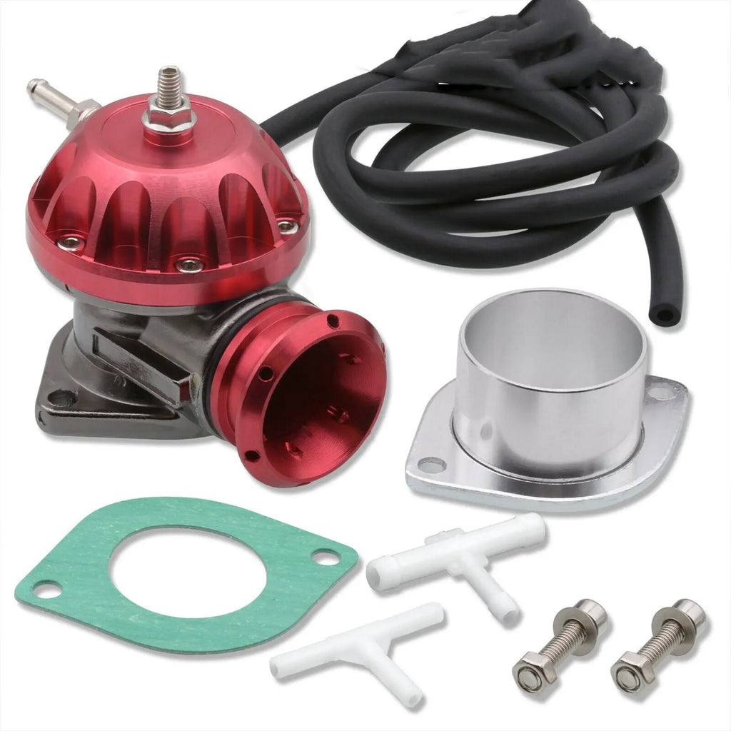 Turbo TypeRz Bov Blow Off Valve Red + Aluminum Weld Flange Gasket Bol