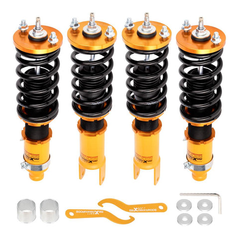 Twin-Tube Damper Adjustable Coilover Suspension Kits compatible for Honda Civic 1988-2000 MaxpeedingRods