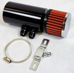 Universal 2 Port Catch Can Baffled Breather Filter 10AN Oil Reservoir Tank USA MD PERFORMANCE