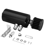 Universal Black Aluminum Oil Catch Tank Reservoir 140Ml W/Breather Air Filter DNA MOTORING