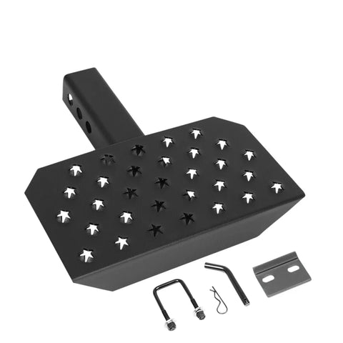 Universal Non-Slip Trailer Tow Towing Rear Hitch Step Bar Guard 2" Receiver DNA MOTORING