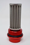 Universal Racing In-Line Fuel Filter With AN 6 8 10 Fittings Adapter 40 Micron MD Performance