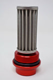 Universal Racing In-Line Fuel Filter With AN 6 8 10 Fittings Adapter 40 Micron MD Performance