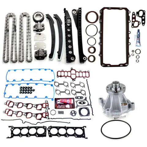 Water Pump Timing Chain Kit Full Gasket Set For 97-99 Ford E-250 Econoline 5.4L ECCPP
