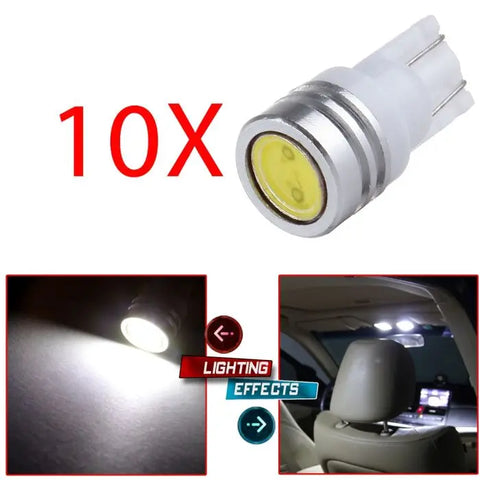 White T10 COB LED License Plate Light Bulb 6000k Fit 1996-2002 BMW Z3/1998-2003 Ford F-150 ECCPP