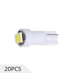 White T5 LED Instrument Panel Indicators Light Bulb 2SMD 2835 Chips Fit 1998-2011 Ford Ranger 2.5L/1995-2003 GMC Jimmy 4.3L | 20 Pcs ECCPP