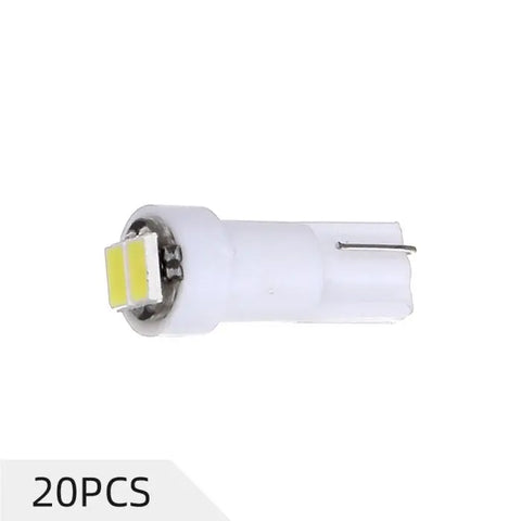White T5 LED Instrument Panel Indicators Light Bulb 2SMD 2835 Chips Fit 1998-2011 Ford Ranger 2.5L/1995-2003 GMC Jimmy 4.3L | 20 Pcs ECCPP
