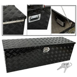 X-Large 48"X15"X15" Tool Box Aluminum Trailer Pickup Truck Bed Storage Lock+Key BLACKHORSERACING