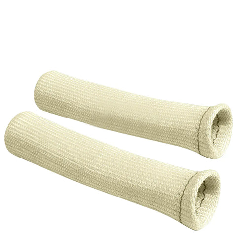 X2 6" Universal Spark Plug Wire High Heat Boot Protector Sleeve Cover/Wrap White DNA MOTORING