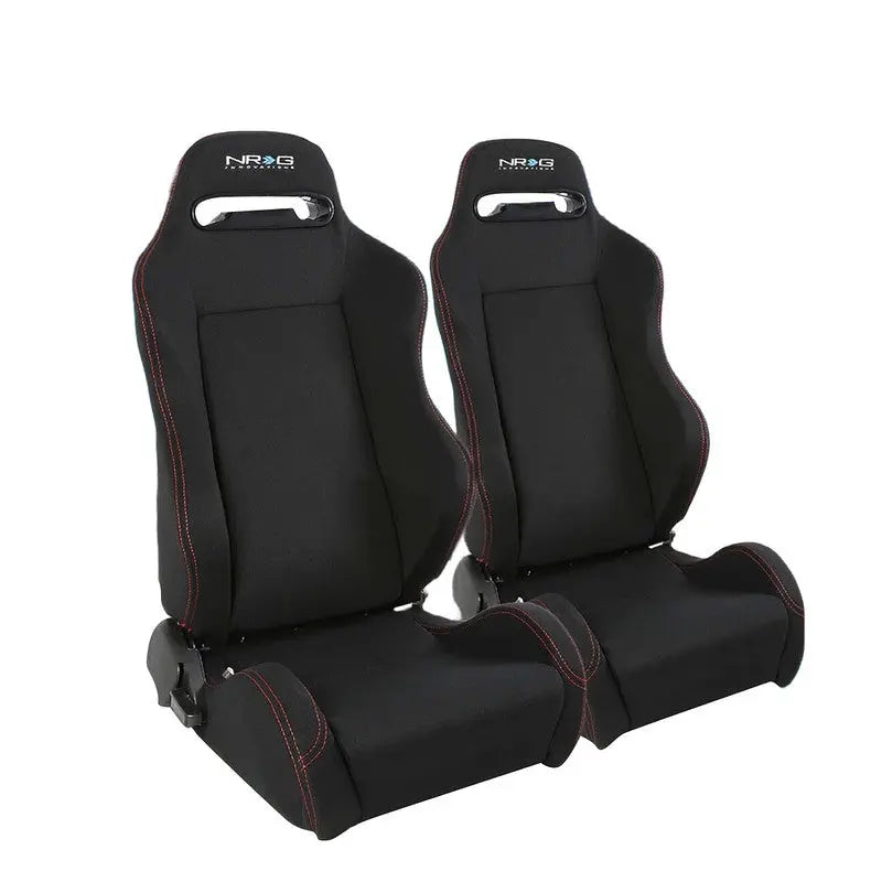 X2 NRG TYPE-R BLACK+STITCH FULLY RECLINABLE SPORTS DEEP RACING SEAT/SE ...