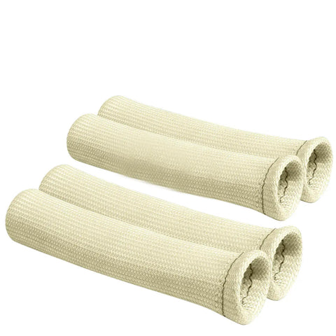 X4 High Heat Shield White Spark Plug Wire Boot Protector Sleeve Cover/Wrap 4-Cyl DNA MOTORING