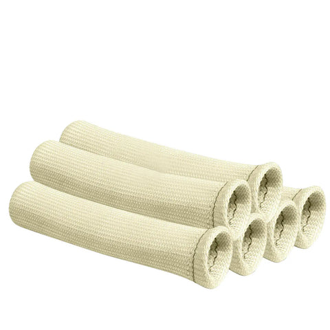 X6 6" Spark Plug Wire Boot High Heat Protector Sleeve Cover/Shroud 6-Cyl White DNA MOTORING