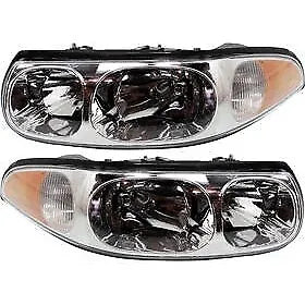 Headlight Assembly Set For 2000-2005 Buick LeSabre Custom Left Right With Bulb CPW