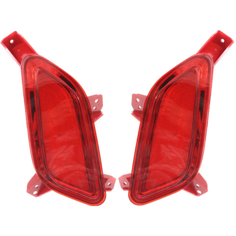 Bumper Reflector For 2012-2016 Hyundai Veloster Set of 2 Rear Left and Right CPW