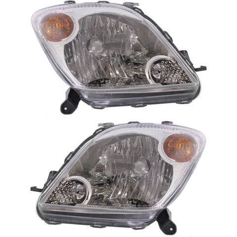 Headlight Set For 2004-2005 Scion xA Left and Right 2Pc CPW