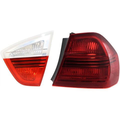 Tail Light Set For 2007 BMW 328i 335i Passenger Side Inner Outer Halogen Sedan CPW