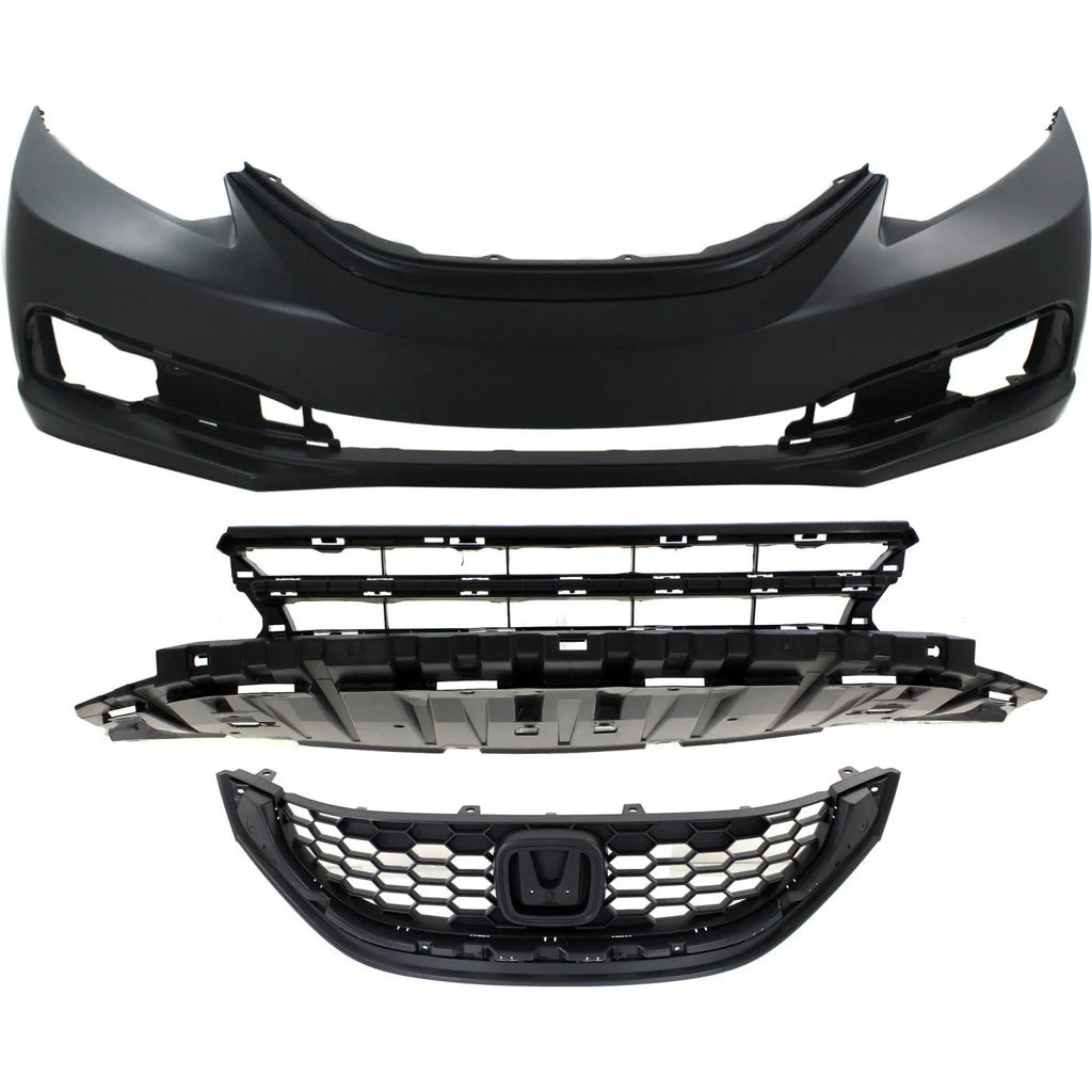 Bumper Kit For 2013 2014 Honda Civic Front 4 Door Sedan 3 Piece with G Dynamic Performance Tuning